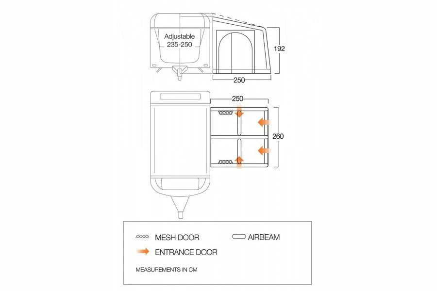 Vango Balletto Air 260 Elements Shield (2022) Awnings