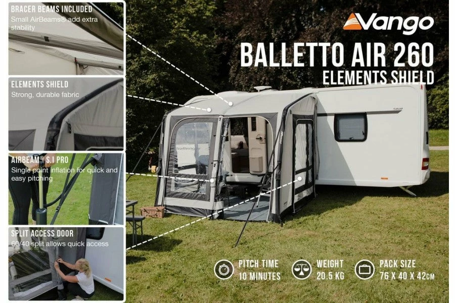 Vango Balletto Air 260 Elements Shield (2022) Awnings