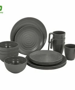 Cooking Bo-Camp Melamine Tableware Stone - 16 Pieces