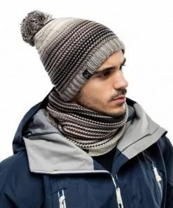 Buff Neper Knitted Bobble Hat