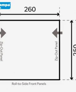 Awnings Kampa Rally Air Pro 260 L Awning