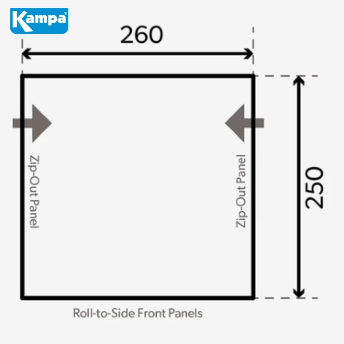 Awnings Kampa Rally Air Pro 260 L Awning
