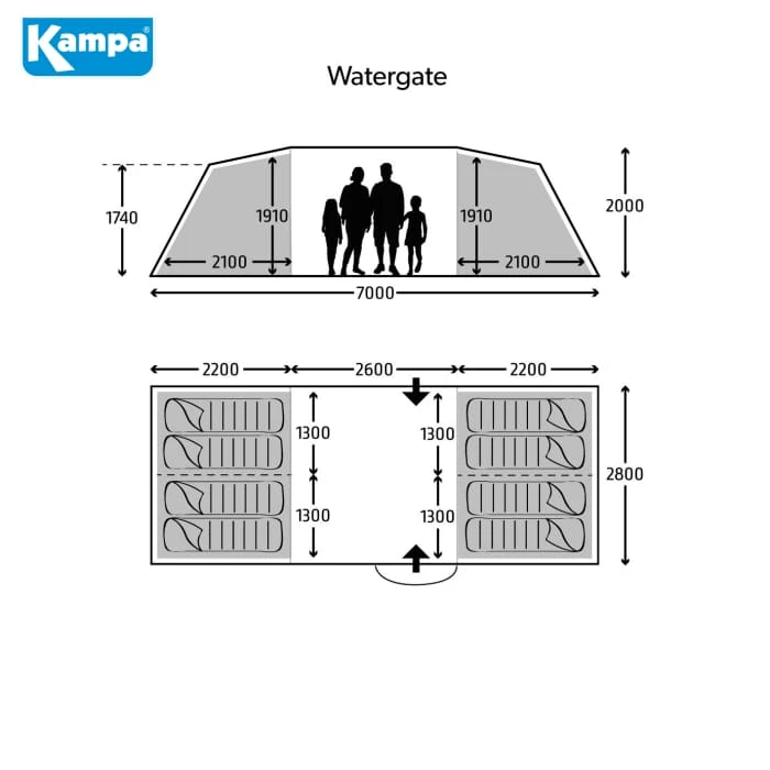 Tents Kampa Watergate 8 Poled