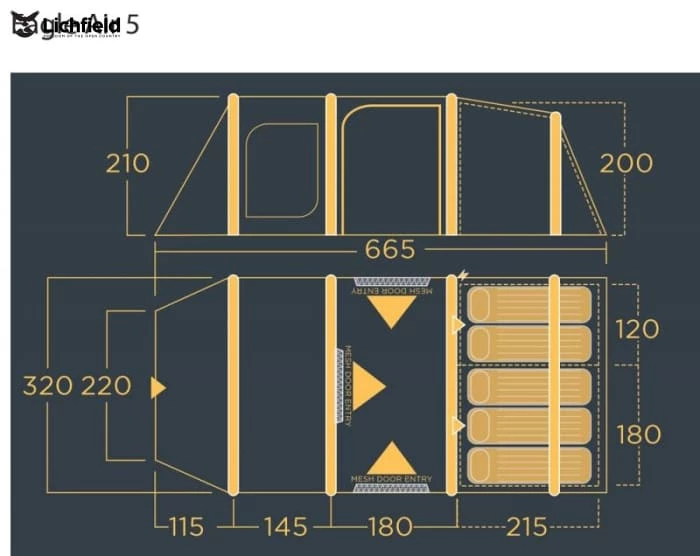 Tents Lichfield Eagle Air 5 Package