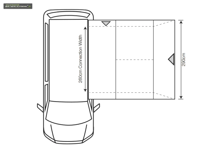 Outdoor Revolution Cayman Cona F/G (180-210) Drive Away Awnings