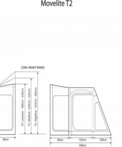 Outdoor Revolution Movelite T2 Driveaway Awning - Lowline Awnings
