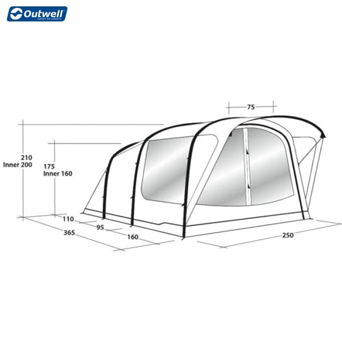 Outwell Lindale 3PA Air Tent (2022) Tents
