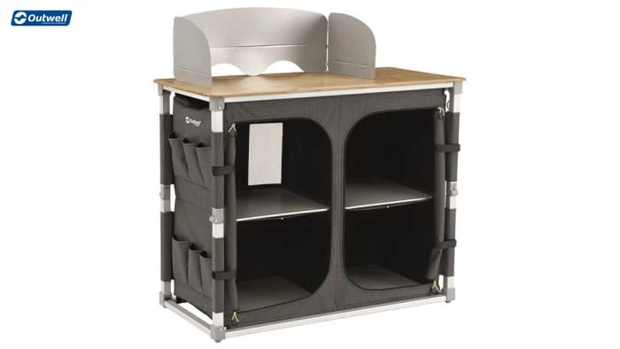 Outwell Padres XL Kitchen Table Unit W/Bamboo Table Top Furniture