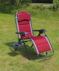 PJ Outdoors Quest Bordeaux Pro Relax XL Chair W/Side Table