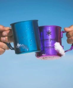 PJ Outdoors Cooking SNOW PEAK Titanium Single Wall Coloured Mug