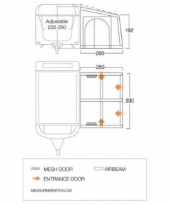 Vango Balletto Air 330 Elements Shield (2022) Caravan Awnings
