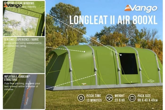 Vango Longleat II Air 800XL (2022) Tents