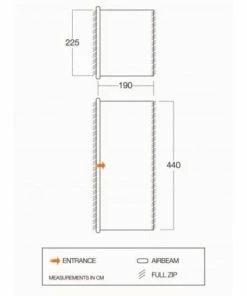 Vango Zipped Front Extension -Sentinel Elite-TA105- Anantara//Ventanas 650XL (2022)